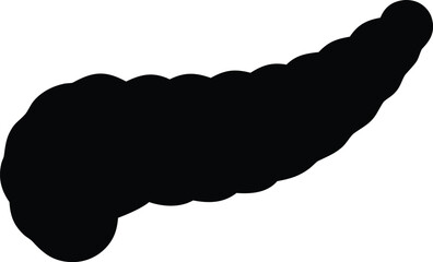 human pancreas internal organ vector icon