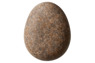 Rotating realistic stone egg on transparent background