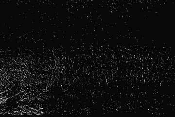 A dark, abstract monochrome background with a high-contrast, grainy texture of white specks, creating a digital noise or static on a screen effect.