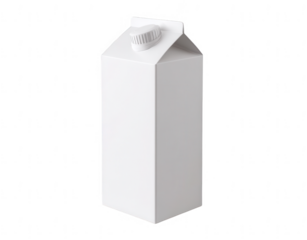 White milk carton box, png, transparent