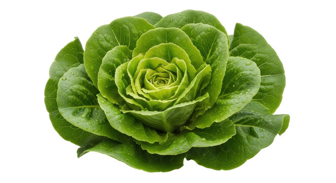 Isolated head of romaine lettuce