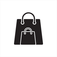 Modern shopping bag icon for online retail and e commerce