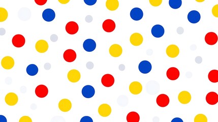 Fototapeta premium Modern polka dot texture with primary palette high resolution picture