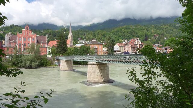 Emile B&eacute;thouart footbridge in Innsbruck, Austria