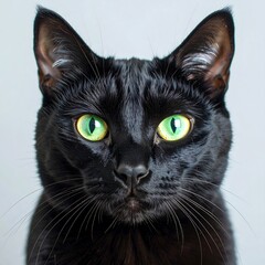 Close-up of a black cat