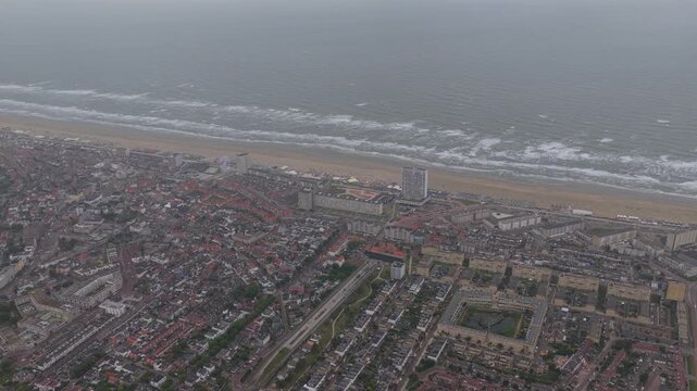 Zandvoort in North Holland featuring boulevard, waterfront and urban view, Netherlands