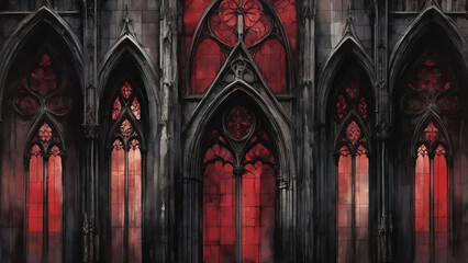 Layered Arches and Murky Stainedglass Light