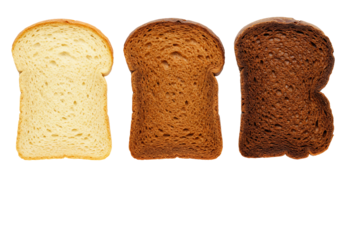 Bread toasting progression food concept