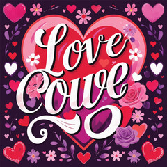 A vibrant and cheerful design for love