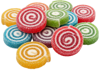 Colorful spiral candies sweet confection assortment