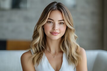 Obraz premium a attractive women with color hair