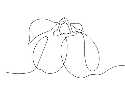 Vector illustration of isolated plums in a minimalist doodle style