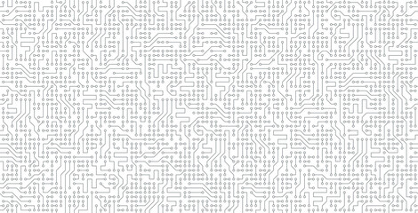 Seamless digital technology background on white.
