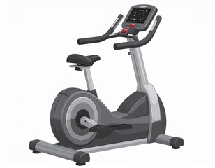 Gray Stationary Exercise Bike with Upright Design for Indoor Fitness Activities