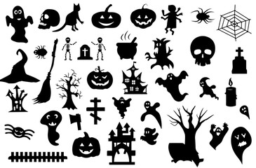 halloween icon silhouette transparent