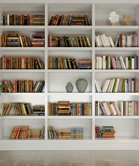 Large luxury modern bright interiors Living room mockup illustration 3D rendering image
