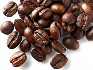 Obraz premium coffee beans on white background