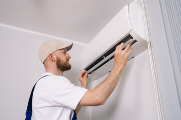 Efficient ac maintenance service and filter replacement in residential apartment