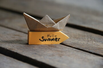 Hello summer, summer vacation, holidays concept.