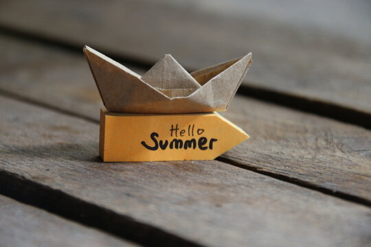 Hello summer, summer vacation, holidays concept. - Powered by Adobe