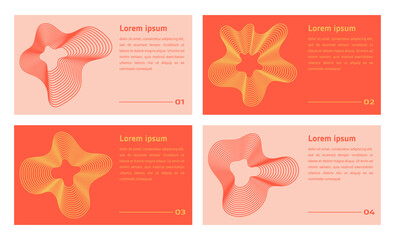 set of line wave fluid shapes. collection of circle geometric abstract liquid black forms ,modern futuristic retro brutalism design for card, invitation, wallpaper, poster