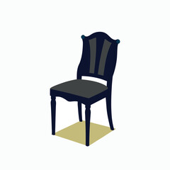 Fototapeta premium Modern dining chair silhouette vector graphic