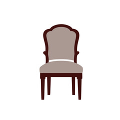 Modern dining chair silhouette vector graphic