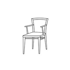 Tamara dining chair outline vector graphic