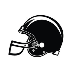Protective Sports Gear The Iconic American Football Helmet Silhouette