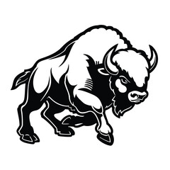 Obraz premium Powerful Muscle Car Silhouette Front View Illustration