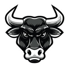 Fierce Bull Vector Graphic Strength and Determination in a Mascot Design