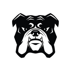 Monochrome illustration of a powerful American bison head. A fierce buffalo mascot emblem isolated on a white background.