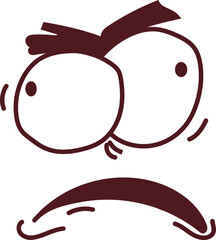 Crazy | Expression Doodle Design - 03 | EPS