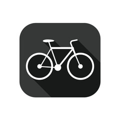 Fototapeta premium Minimalist bicycle vector icon. A symbol of sport, healthy lifestyle, and sustainable city transportation on an isolated background.
