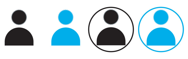 user profile icon Includes black and blue color variations