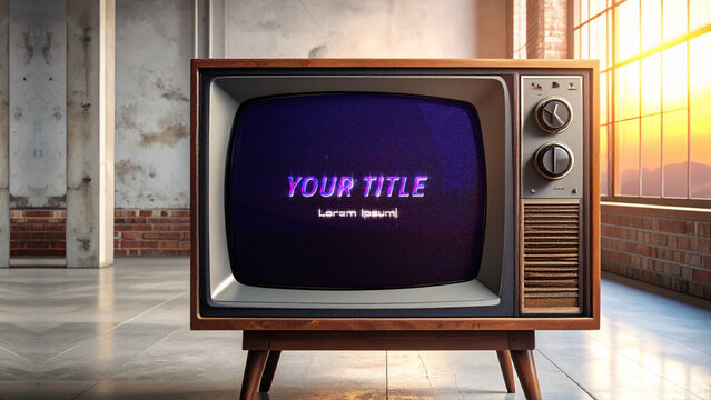 Retro TV VHS Damaged Title Animation for Wide Screen