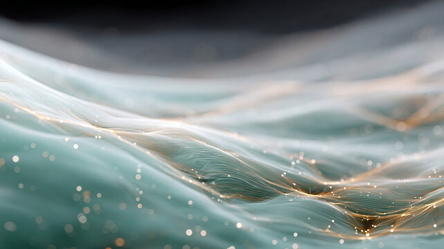 Abstract icy landscape. Cool blue white tones. Winter ethereal art.