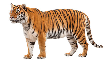 Obraz premium Bengal tiger isolated on transparent background, png