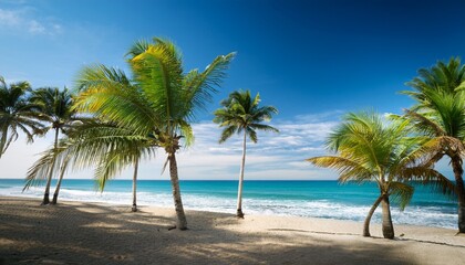 coconut trees on the seashore
