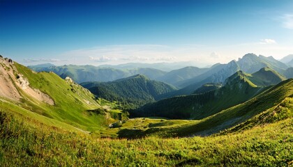 Obraz premium panorama of the mountains in summer