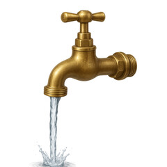 water tap isolated on white