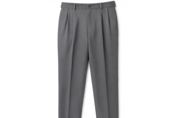 Classic grey dress pants isolated on transparent background