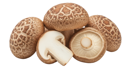 Isolated Shiitake Mushrooms