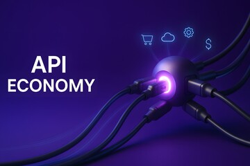 API Connections Glow Representing Seamless Integration and Digital Ecosystems