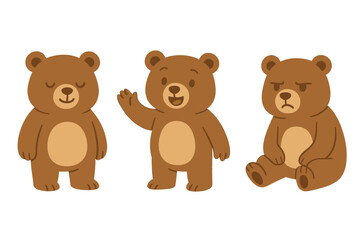 teddy bears isolated on white