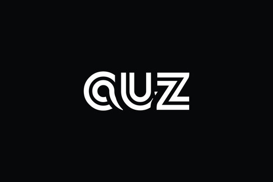 AUZ Creative Unique Modern Letter Logo Design. Elegant Monogram Logo Design with Decorative Elements and Typography
