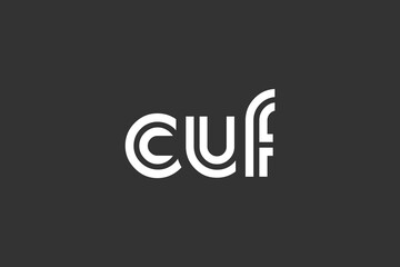 CUF Creative Unique Modern Letter Logo Design. Elegant Monogram Logo Design with Decorative Elements and Typography