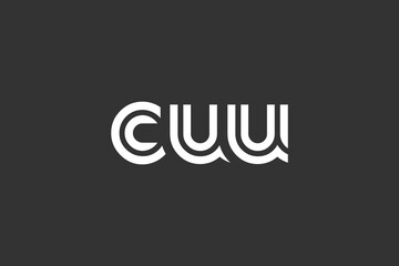 CUU Creative Unique Modern Letter Logo Design. Elegant Monogram Logo Design with Decorative Elements and Typography