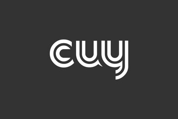 CUY Creative Unique Modern Letter Logo Design. Elegant Monogram Logo Design with Decorative Elements and Typography
