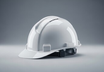 Fototapeta premium White hard hat isolated on white background